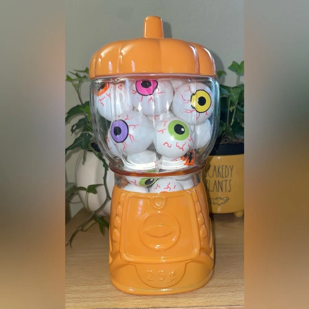 Target Pumpkin Gumball Machine with Eyeballs.
